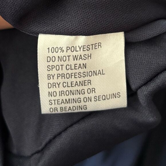 Mac Duggal NWOT Navy Blue One-Shoulder Gown with Silver Accents High Stretch 12 - Picture 12 of 13